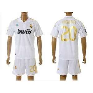  real madrid jersey soccer 2011 2012 higuain #20 home white 