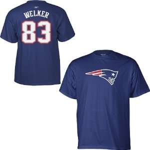   England Patriots Wes Welker Name & Number T Shirt: Sports & Outdoors