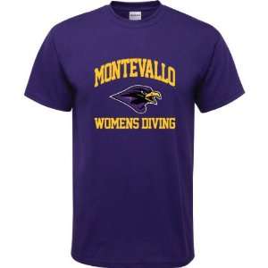  Montevallo Falcons Purple Youth Womens Diving Arch T 
