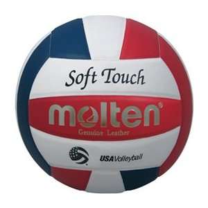  Molten Leather Soft Touch Series Volleyballs RED/WHITE 