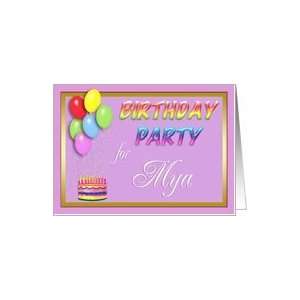  Mya Birthday Party Invitation Card: Toys & Games
