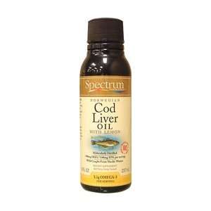  Spectrum Cod Liver Oil, Lemon Flavor 8 oz Health 