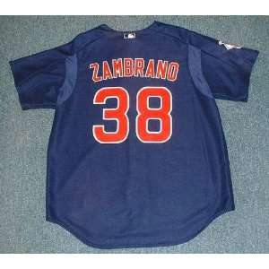 CARLOS ZAMBRANO Chicago Cubs AUTHENTIC Majestic BP Jersey  