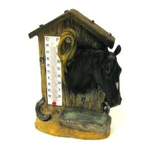 Resin Horse Head Indoor Thermometer