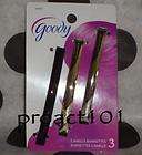 NEW GOODY Stay Tight Tortoise Hair BARRETTES 3 (4pack)  