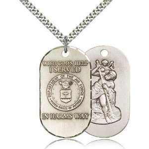  Gold Filled Air Force USAF Medal Pendant 1 1/2 Mens Large 