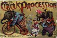 The Circus Procession McLoughlin Bros 1888 Poster Repro  