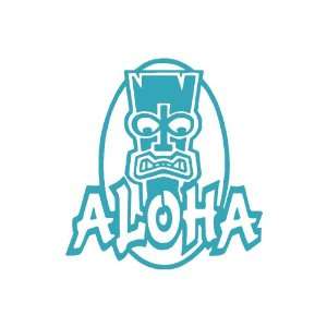  Aloha Hawaiian TEAL Vinyl window decal sticker: Office 
