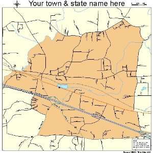  Street & Road Map of Icard, North Carolina NC   Printed 