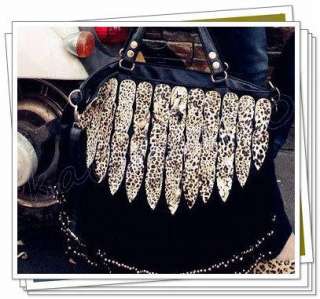 New Faux Leather Women 297 Black Handbag Shoulder Totes Bag  