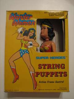 WONDER WOMAN SUPER HEROES STRING PUPPET RARE 1977 MIB  