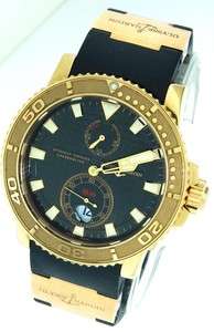   Ulysse Nardin Maxi Marine 266 33 Power Reserve 18K Gold Watch  
