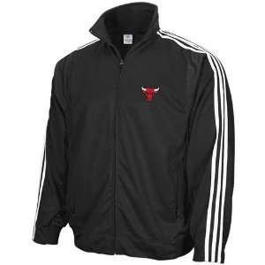  adidas Chicago Bulls Black Full Zip Track Jacket: Sports 