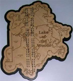 Lake of the Woods Map Cribbage Board  Lake Decor  