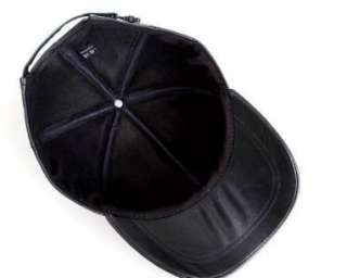 mens 100% real sheep leather ball Cap/hat *free size  