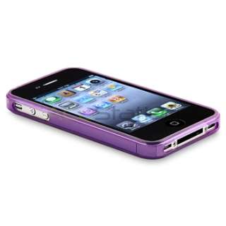   Gel Rubber Skin Case Cover+PRIVACY FILTER for iPhone 4 4G 4S  