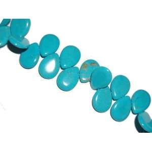  Howlite turquoise teardrop gemstone beads, 18x25mm, sold 