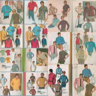 Vintage Simplicity Mens Shirt Sewing Pattern Uncut  