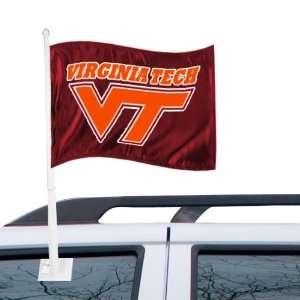  Virginia Tech Hokies Maroon Car Flag