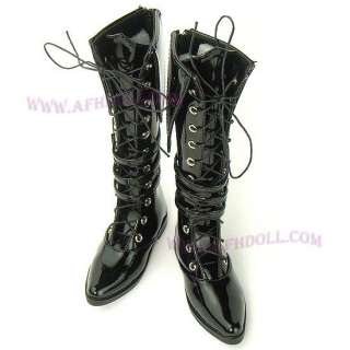 NEW Black 1/3 SD DZ AOD LUTS BJD doll Dollfie Leather Shoes Boots 