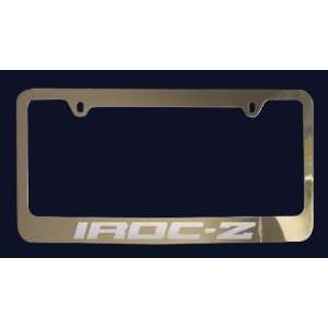  Chevrolet Iroc z Plate Frame (Zinc Metal) 
