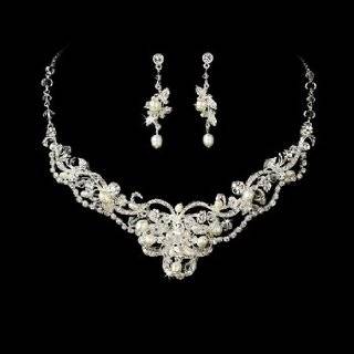 Gold Ivory Pearl Necklace and Earring Set Bridal Set Backorder until 