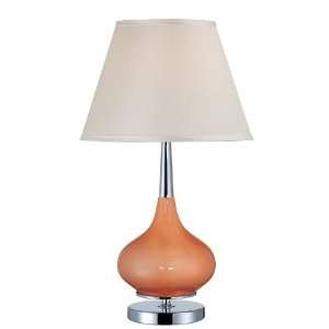 Lite Source LS 21622CORAL Mandisa Table Lamp, Coral Ceramic And Chrome 
