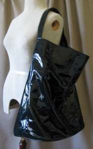 JIL SANDER Dark Teal Patent Leather Lg Tote Bag RARE!  