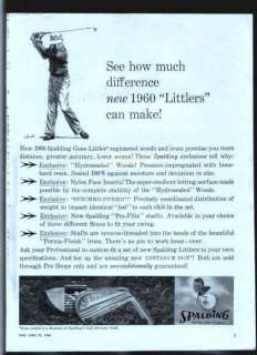 SPALDING 1960 GENE LITTLER Golf Clubs advertisement ad  