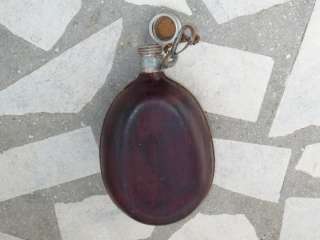 WW2 GERMAN ALLY FLASK BULGARIAN WOOD COVERED CANTEEN  