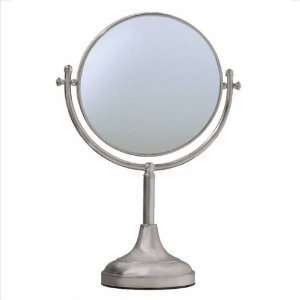  Universal Magnified Table Bathroom Mirror   Satin Nickel 