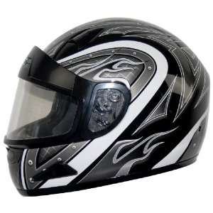 Vega Mach 1 Black Heat Graphic XX Large Full Face Snowmobile Helmet