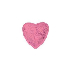  9 Airfill Pink Dazzleloon Heart M82   Mylar Balloon Foil 