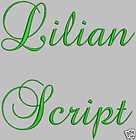 Lilian Script Font Machine Embroidery Designs 4x4 CD