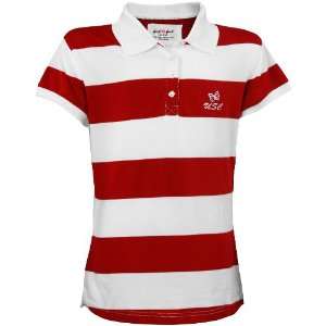 USC Trojans Youth Girls Cardinal Striped Rugby Polo:  