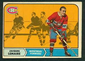 1968 69 OPC O PEE CHEE 63 JACQUES LEMAIRE CANADIENS  