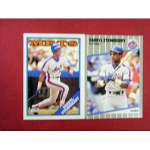    DARRYL STRAWBERRY  2 CARDS (NEW YORK METS): Sports & Outdoors
