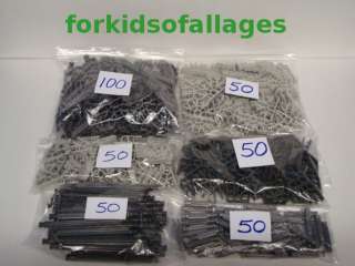 KNEX Mixed Lot ASSORTED Gray & Silver RODS & CONNECTORS  