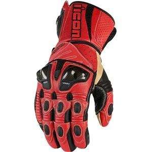  Icon Overlord Long Gloves   X Large/Red Automotive
