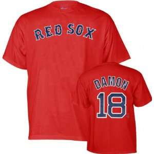  Johnny Damon Majestic Name and Number Boston Red Sox Kids 