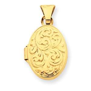  14k Gold Oval Locket Jewelry