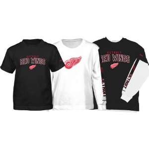 Reebok Detroit Red Wings Kids (4 7) Option 3 in 1 T Shirt:  