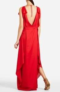 NEW* BCBG Red Berry Katya Draped Gown 0 $328 EFF6E781  