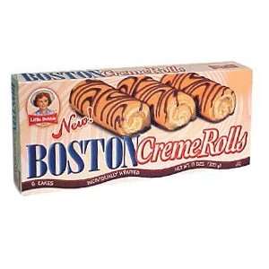  Little Debbie Snacks Boston Creme Rolls, 6 Count Box (Pack 
