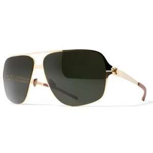 Mykita Cassius Glossy Gold / Green Solid Sunglasses
