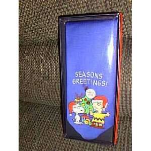   Snoopy and Charlie Brown Blinking Musical Christmas Tie in Gift Box