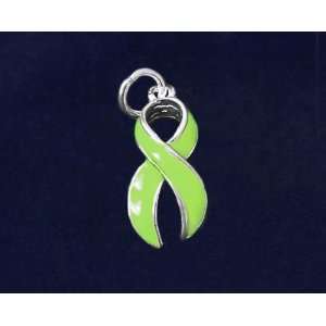  Lime Green Ribbon Charm  Large (Retail): Everything Else