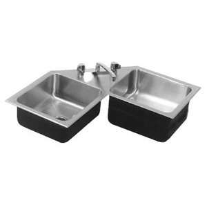 Just Corner Bowl Stylist Topmount Stainless Steel Sink, CSLTC 1416 A 