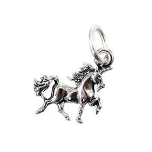  Sterling Silver Unicorn Charm: Jewelry