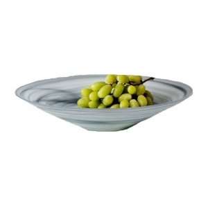  Shiraleah Large Grey Frosted Alabaster Shallow Bowl